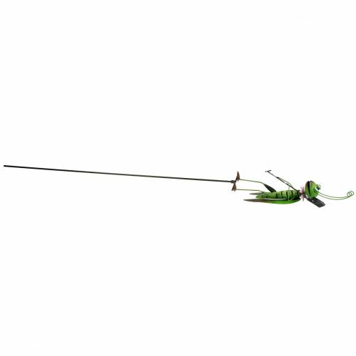 Floristik24 Grashüpfer Gartenstecker Metall Grün H114cm 2St