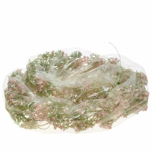 Floristik24 Girlande Schleierkraut Rosa 180cm