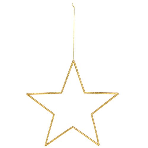 Artikel Große Deko Sterne Gold Glitter Deko zum Hängen 24cm 6 St