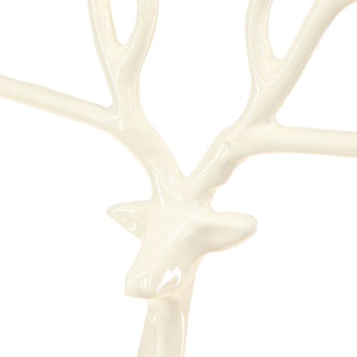 Artikel Großes Rentier Deko Metall Weihnachtsdeko Weiß H58cm