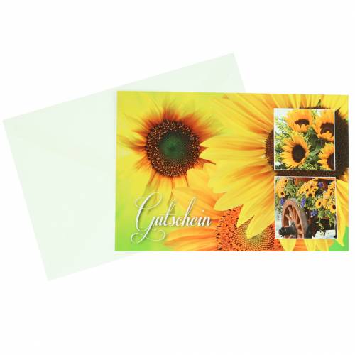 Artikel Gutschein Sonnenblume mit Umschlag 5St