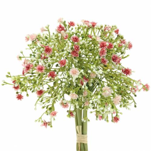 Floristik24 Gypsophila Schleierkraut künstlich im Bund Rosa H28cm 6St