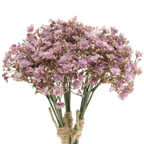 Floristik24 Schleierkraut künstlich Violett Herbstdeko 29,5cm 18St