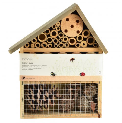 Artikel Insektenhotel Insektenhaus Hellbraun 25cmx8,5cmx32cm