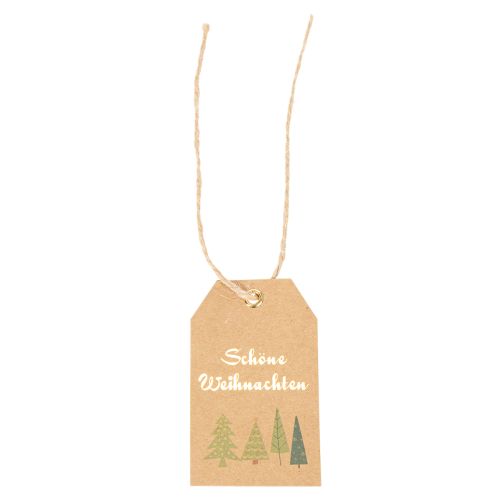 Geschenkanhänger Weihnachten aus Papier Naturbraun 8cm 36 Stück | Floristik24.at