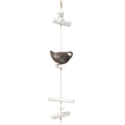 Artikel Hängedeko Sommer Holz Vogel Deko Braun Natur Weiß 118cm
