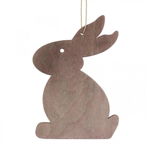 Artikel Hängedeko Ostern, Osterhase Holz, Osteranhänger 12cm 12St