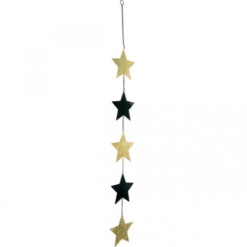 Floristik24 Weihnachtsdeko Stern Anhänger Gold Schwarz 5 Sterne 78cm