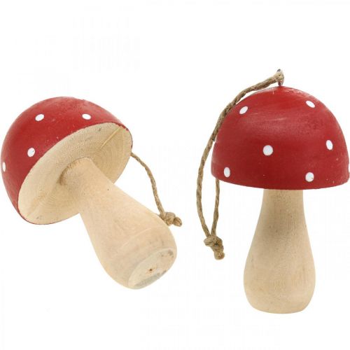 Floristik24 Fliegenpilz Deko Pilze Holzpilz zum Hängen H8,5cm 6St