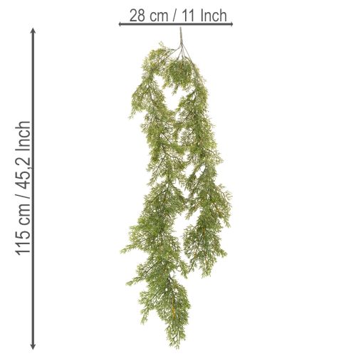 Künstliche Girlande Koniferenzweig 115cm Grün für Wohnraum-Dekoration | Floristik24.at
