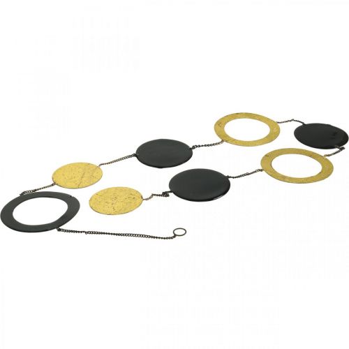 Artikel Weihnachtsdeko Hängedeko Gold Schwarz L124cm 8 Elemente