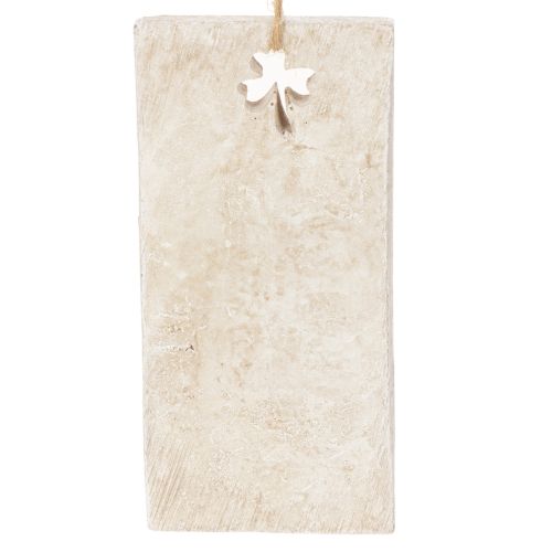 Anhänger mit Schriftzug „Ich vermisse Dich“, Herzmotiv, 12 cm, cremefarben | Floristik24.at