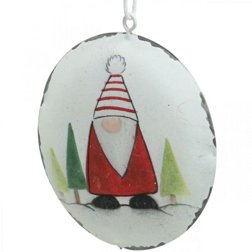 Floristik24 Weihnachtsanhänger Wichtel Metall Baumschmuck Ø8cm 6St