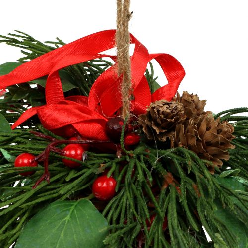Floristik24 Weihnachtshänger mit Zapfen und Beeren 16cm
