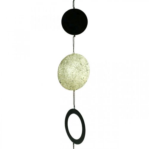 Weihnachtsdeko Schwarz Gold Hängedeko 5 Elemente 79cm