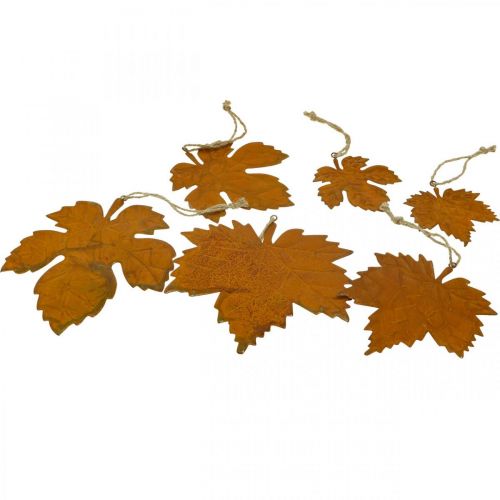 Floristik24 Herbst Deko Blätter Metall Rost-Optik Ahornblatt 6 St