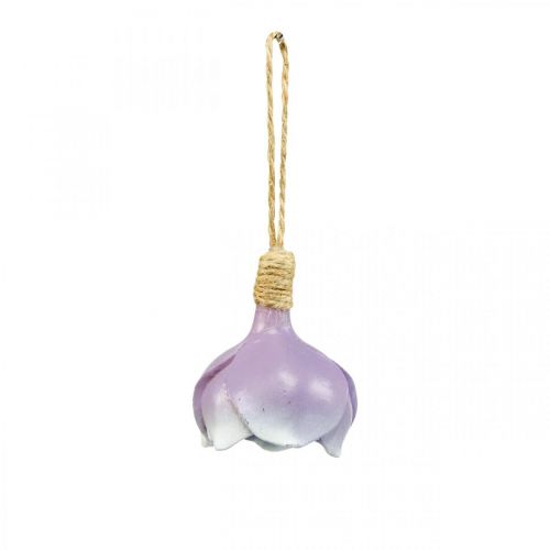 Floristik24 Dekoanhänger Hänger Maiglöckchen Lila Weiß Ø4cm H6cm 6St