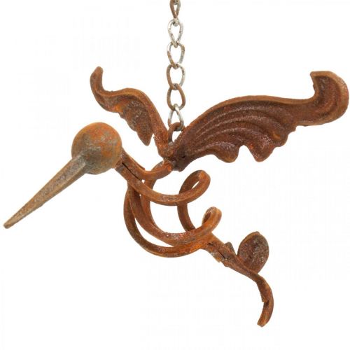 Floristik24 Kolibri Gartendeko Edelrost Metall Vogel zum Hängen 24×19cm