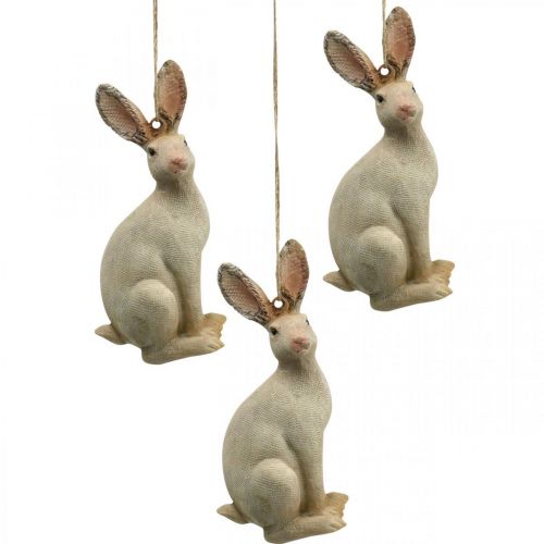 Artikel Osterhase Figur zum Aufhängen Osterdeko Polyresin H9,5cm 4St