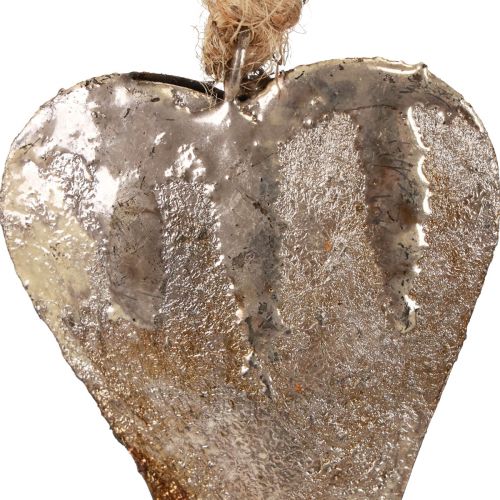 Floristik24 Hängedeko Metallherzen Deko Herzen Silbern 11cm 3St