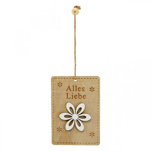 Artikel Anhänger Holz Schild mit Spruch Frühlingsdeko 8×12cm 8St