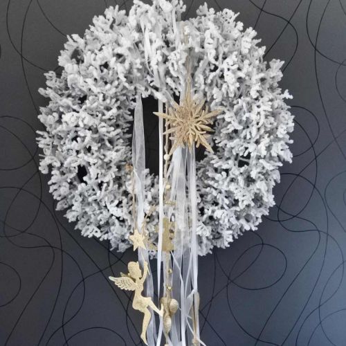 Floristik24 Schneeflocke, Christbaumschmuck, Fensterdeko Weihnachten Golden 12cm 4St