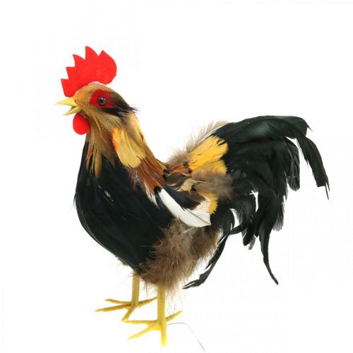 lustiger Deko-Vogel Deko-Huhn Funny Bird mit Federn 18 cm