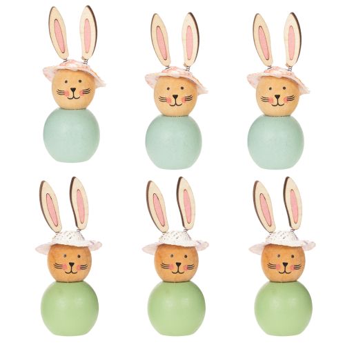 Artikel Osterhase Holzfigur Frühlingsdeko Akzent Wohnaccessoire 9cm 8St