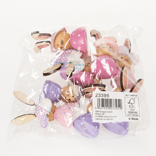 Artikel Osterhasen Tischdeko für Frühling Deko Hasen mit Hut 7cm 9St