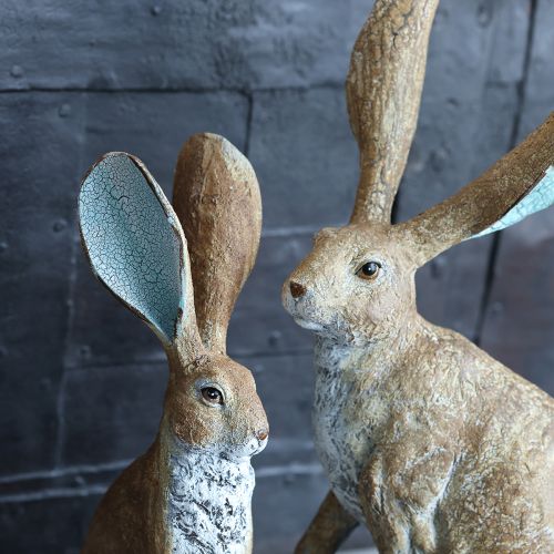 Artikel Dekofigur Hase für stilvolle Frühlings und Osterarrangements 43cm