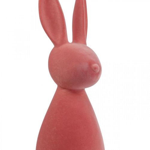 Artikel Deko Hase Deko-Osterhase Beflockt Orange Apricot H69cm