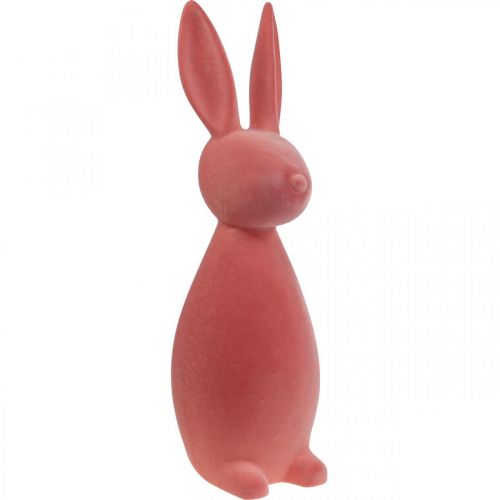 Floristik24 Deko Hase Deko-Osterhase Beflockt Orange Apricot H69cm