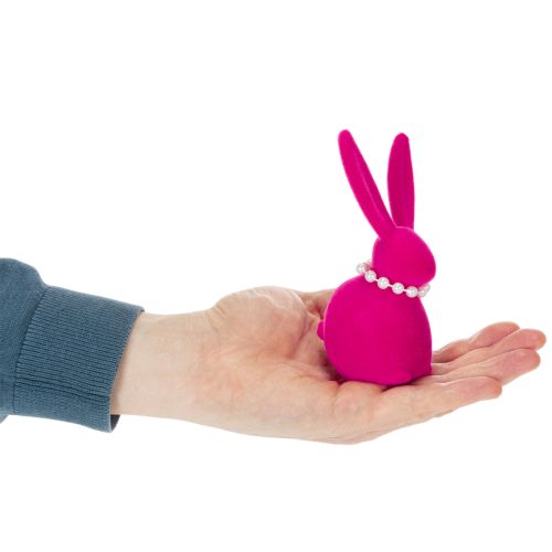 Artikel Osterhase Deko Figur mit Perlenkette perfekt für Wohnzimmer oder Schlafzimmer 13cm 4St