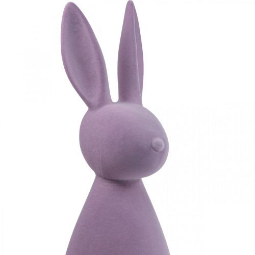 Floristik24 Deko Hase Deko-Osterhase – 2. Wahl – Beflockt Flieder Lila H69cm
