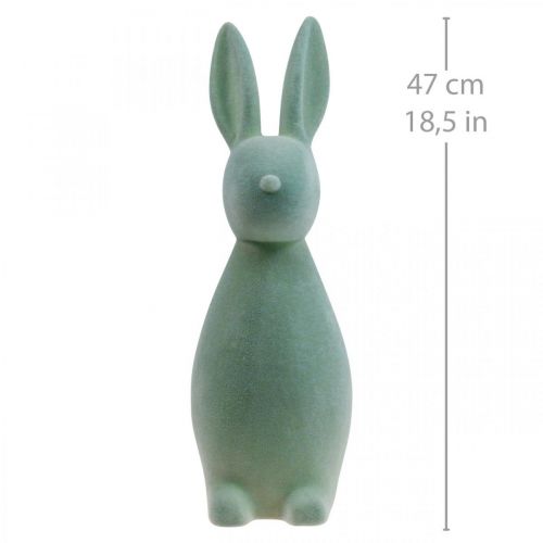 Artikel Deko Hase Deko-Osterhase – 2. Wahl – Beflockt Graugrün H47cm