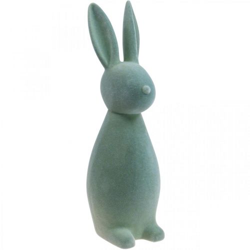 Floristik24 Deko Hase Deko-Osterhase Beflockt Graugrün H47cm