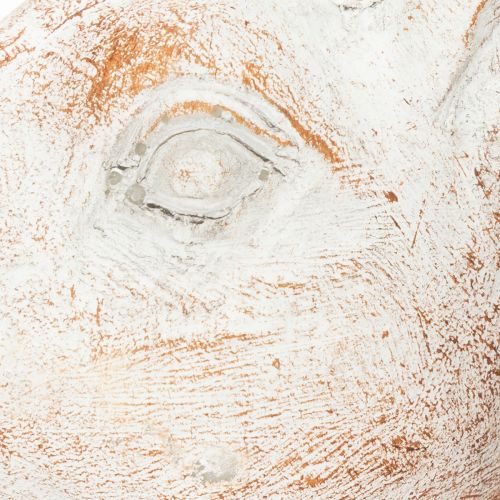 Artikel Hase sitzend Deko Hase Kunststein Weiß Braun 15,5x8,5x22cm