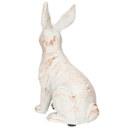 Artikel Hase sitzend Deko Hase Kunststein Weiß Braun 15,5x8,5x22cm