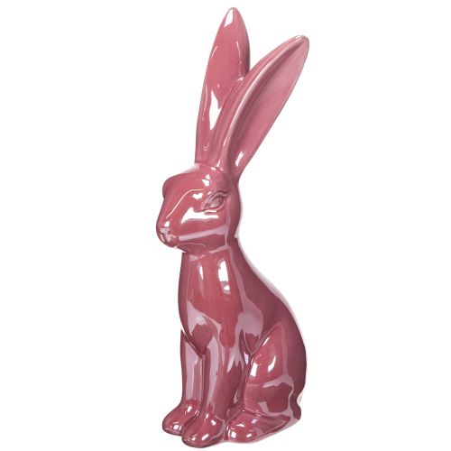 Osterdeko Hase Keramik Glänzende Figur für Ostern und Frühling 37cm