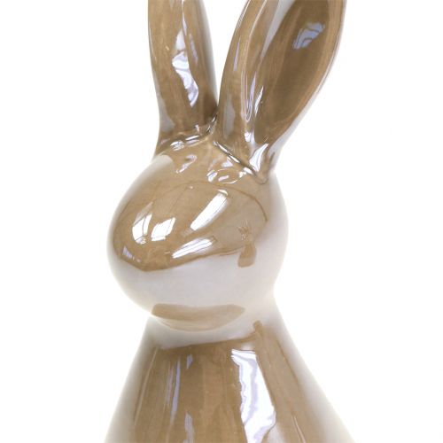 Floristik24 Deko Hase Braun Perlmutt 15,5cm 2St