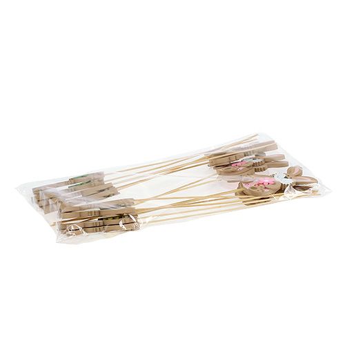 Floristik24 Hase Blumenstecker sort. 7,5cm L28cm 15St