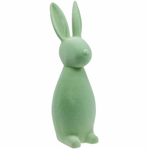 Floristik24 Osterdeko Hase 47cm Grün beflockt Osterhase Deko-Figur Ostern