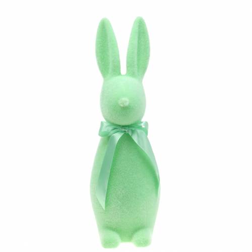 Floristik24 Hase beflockt Mintgrün H42cm