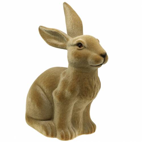 Floristik24 Osterdeko Hase beflockt Braun H50cm