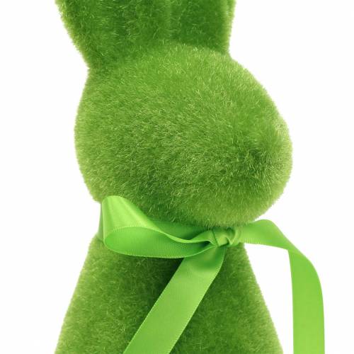 Floristik24 Hase beflockt Grün 30cm 2St
