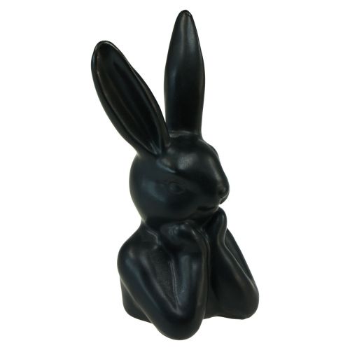 Artikel Hase denkend Hasenbüste Schwarz 7×6×15cm