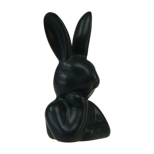 Floristik24 Hase denkend klein Hasenbüste Schwarz 6×4×10,5cm