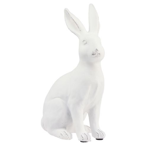 Artikel Hase sitzend Deko Hase Kunststein Deko Weiß H27cm