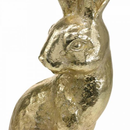 Floristik24 Deko Hase groß Osterhase sitzend Gold 22×17×51,5cm