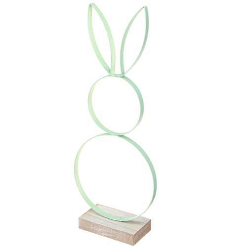 Artikel Hasen Deko Metall Holz Natur Gelb Mint Rosa H28cm 3 St